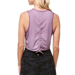 lululemon athletica Lilac Ruched Back Cropped Tank
